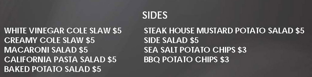 Sides Menu at Lottie's Cafe, Collinsville's Hidden Gem